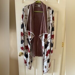 Guess Aztec open front cardigan • Women’s medium